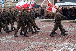 Uroczystość zaprzysiężenia nowych żołnierzy WOT 7